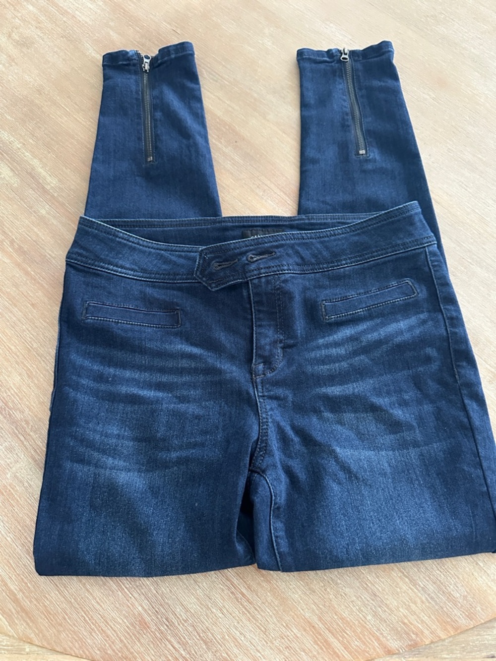 Celebrity Pink Dark Indigo Jeggings with Ankle Zippers